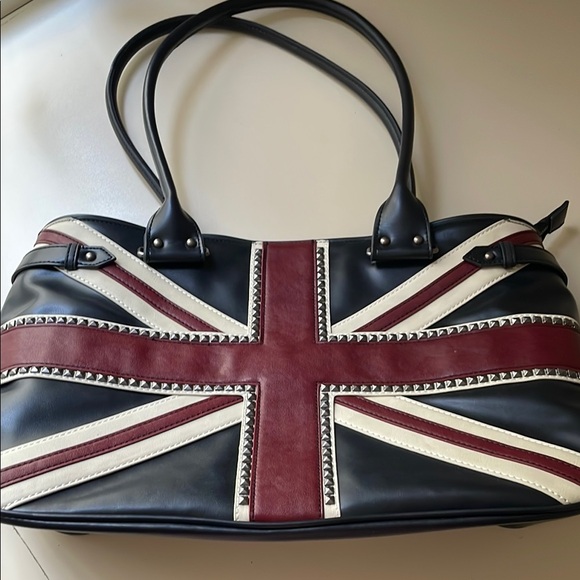 Dolls Kill Handbags - Dolls Kill The Beckham Union Jack Large Tote Bag